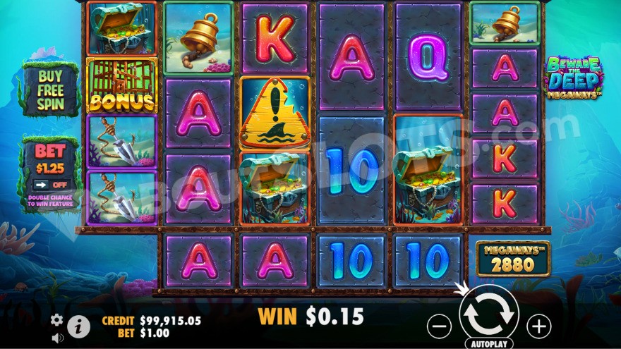 Base game with Megaways count displayed in the bottom right corner