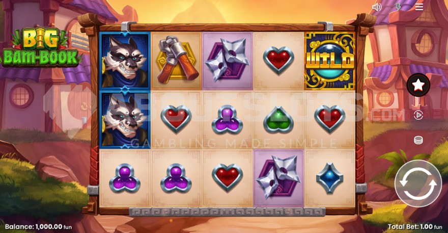 Big Bam-Book base game with panda character and bamboo forest background