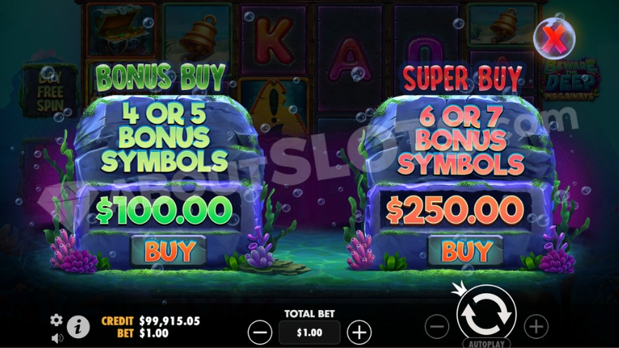 Feature buy screen with two options to choose from