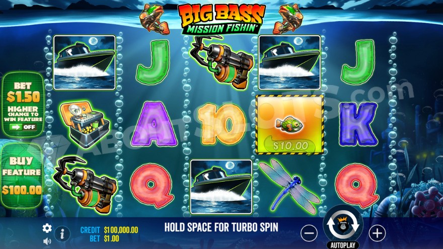 Base game with instant bonus buy option on the left.