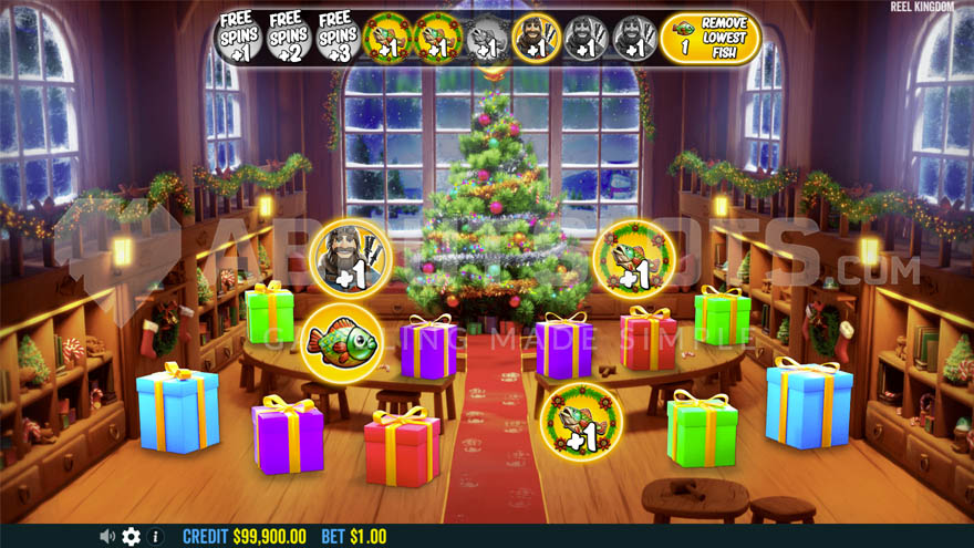 Selection of modifiers before the start of free spins feature