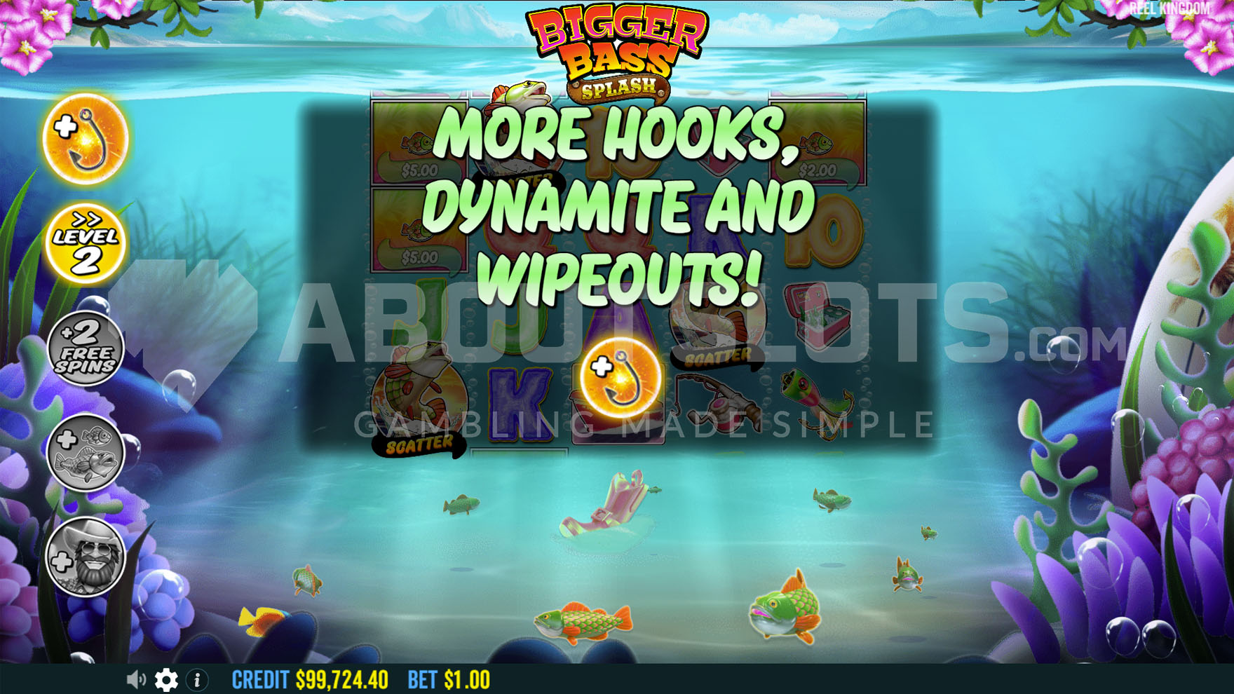 Pre-bonus mini-game where you can win several modifiers to improve the free spins round.