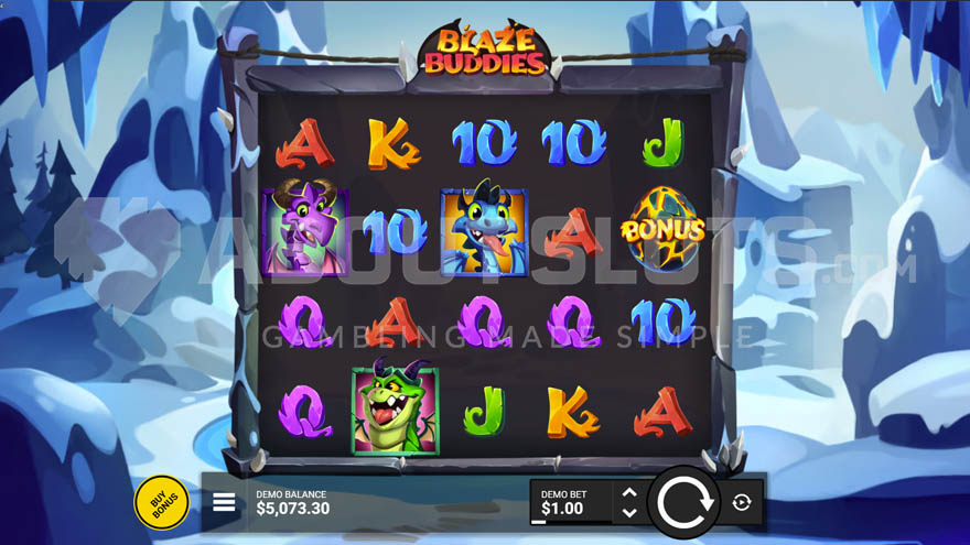 Base game showing 5x4 grid with low-paying, high-paying and special symbols