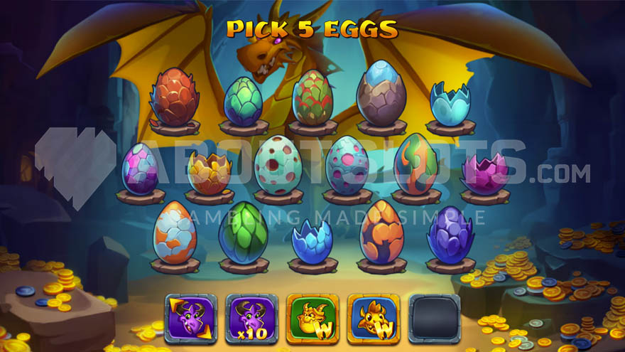 Pick mechanic mini-game showing 4 selected enhancements