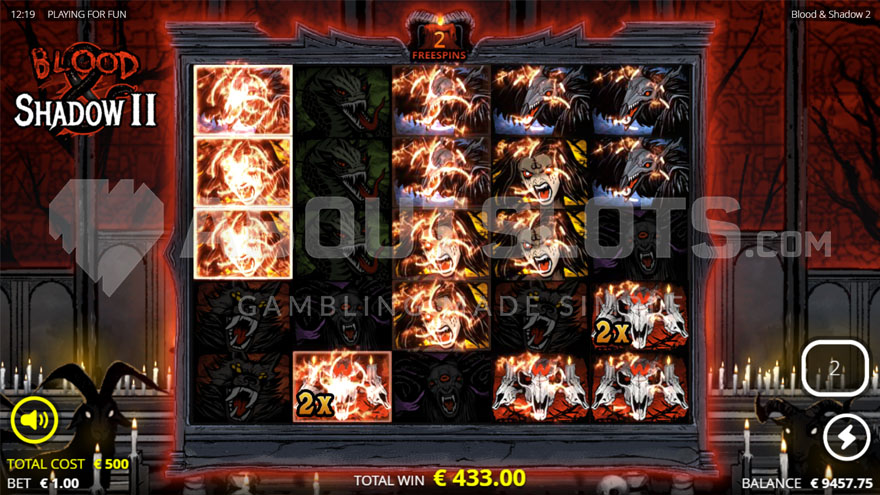 Activated 'Reign of Terror' mode with two goats displayed on both sides of the reels