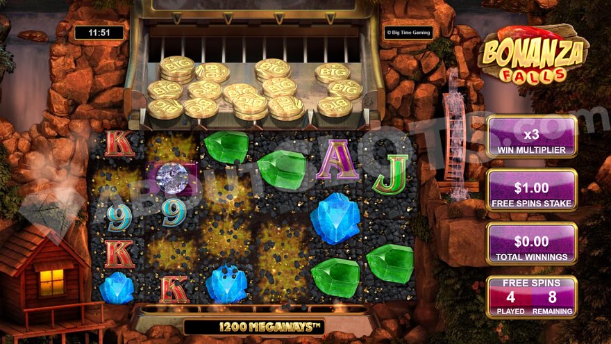 Win with symbols on the first four reels during free spins round.
