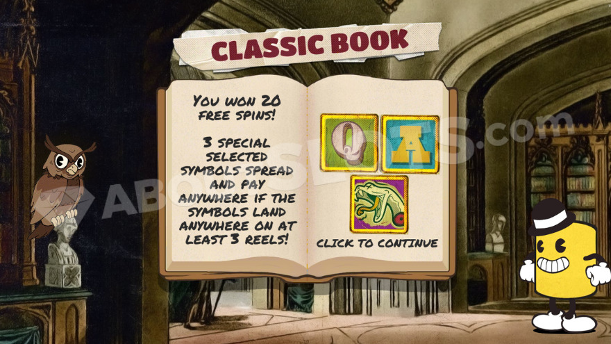 Book symbol feature in Book of Time slot