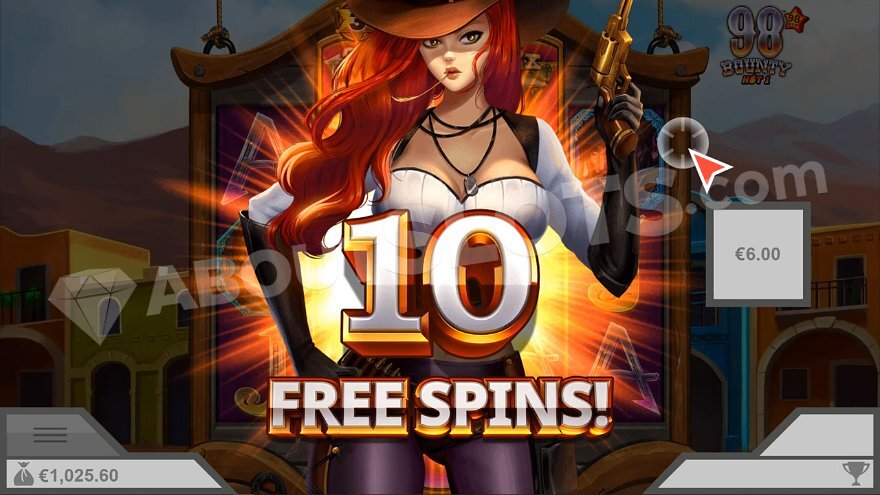 Bounty 98 Hot 1 slot gameplay with wild west theme
