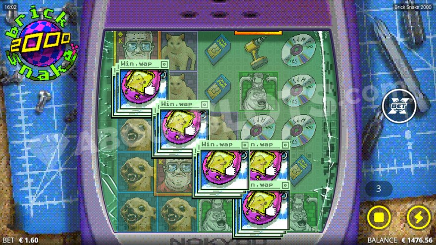 Base game featuring a Nokia phone as the frame for the reels.