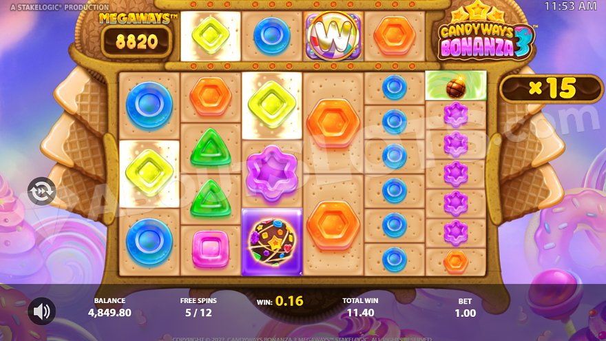 Free spins feature with candy bomb multipliers