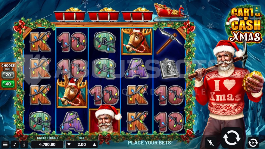 Cart of Cash Xmas base game display