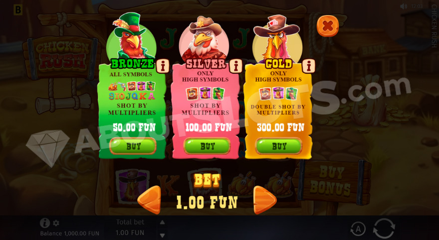 Feature Buy option with three choices available