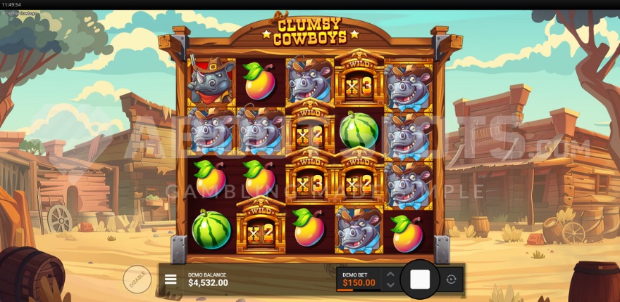 Screenshot showing 5 Multiplier Wild symbols