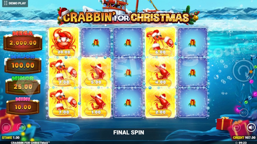 Lightning Spins feature with jackpots visible on the left