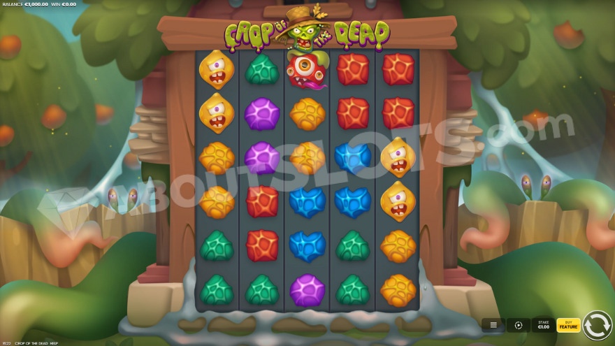 Base game with feature buy option at the bottom right