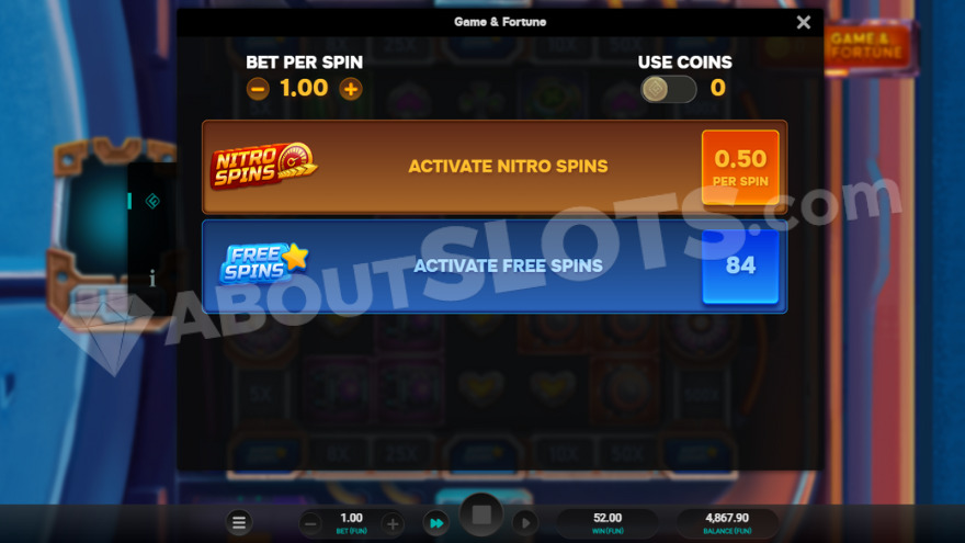 Feature purchase screen with two options to choose from