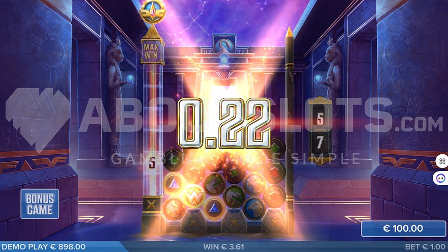 Win on the fifth of seven free spins