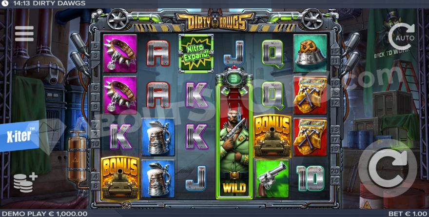 Base game screenshot of Dirty Dawgs of Nitropolis