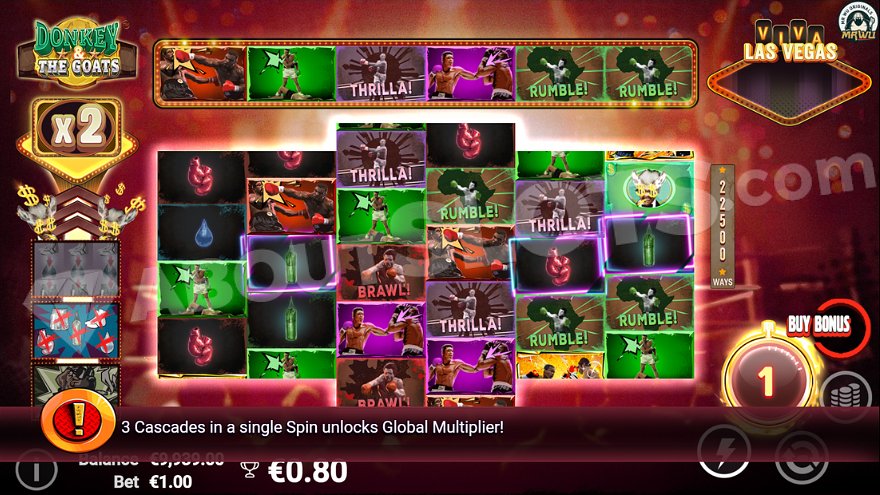 Free spins feature with additional row on reels 3 and 4