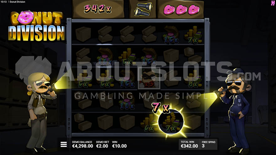Warehouse Bonus activated with current win of 342X