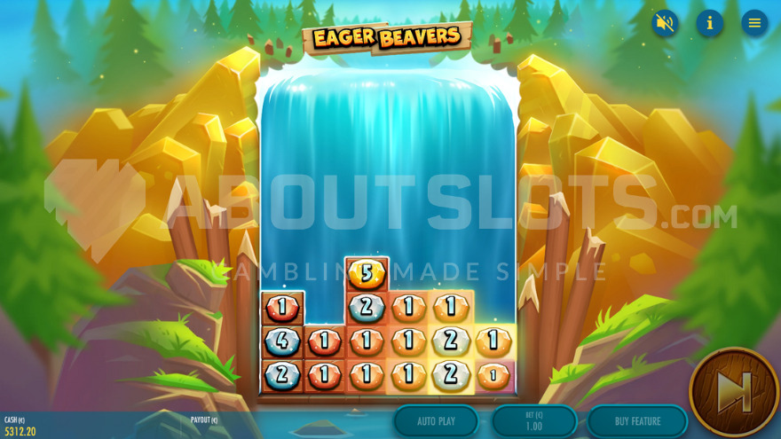 Activated Cash Bonus Game with various cash symbols on the reels