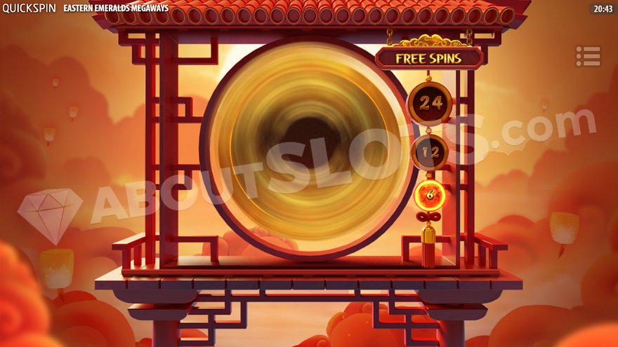Eastern Emeralds Megaways free spins gamble feature