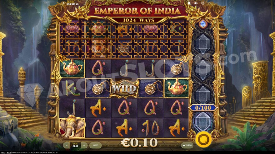 Wild symbol appears on the middle reel during gameplay