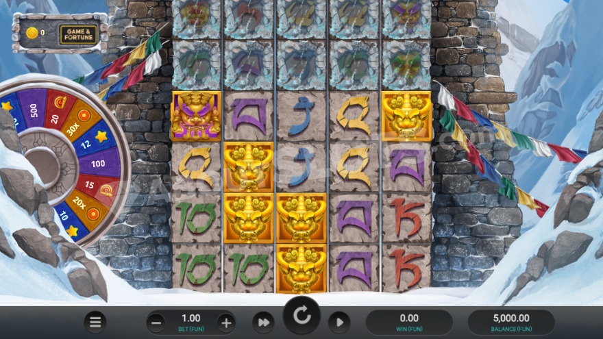 Base game with Super Spinner feature positioned on the left side.