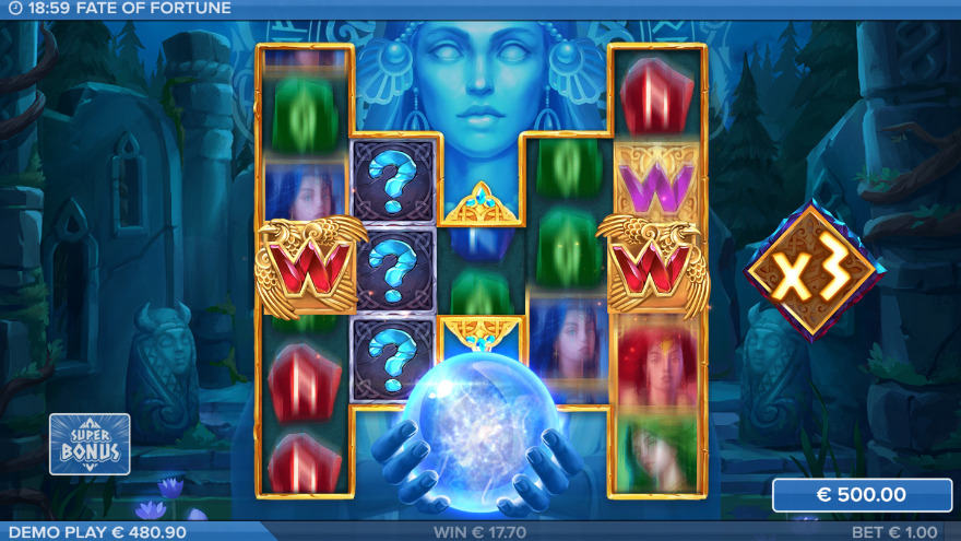 Feature activation in Fate of Fortune slot with crystal ball