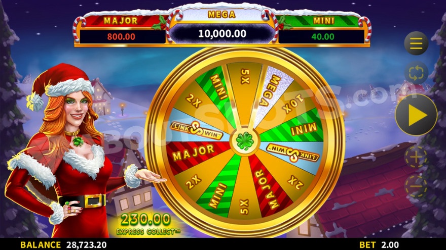 Wild symbol feature in Fiona's Christmas Fortune slot
