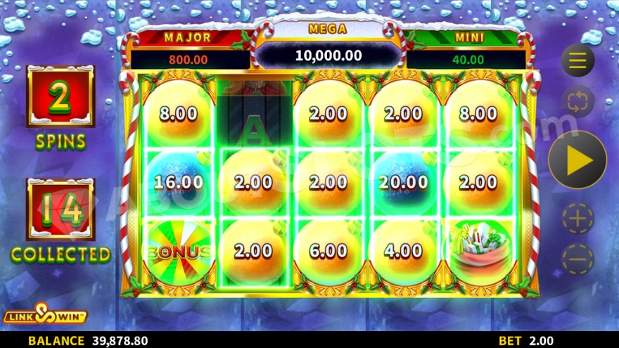 Bonus wheel feature in Fiona's Christmas Fortune slot