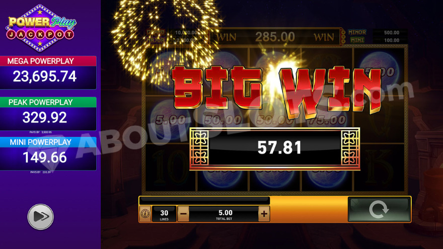 Free spins feature in Fire Blaze: Blue Wizard Powerplay slot