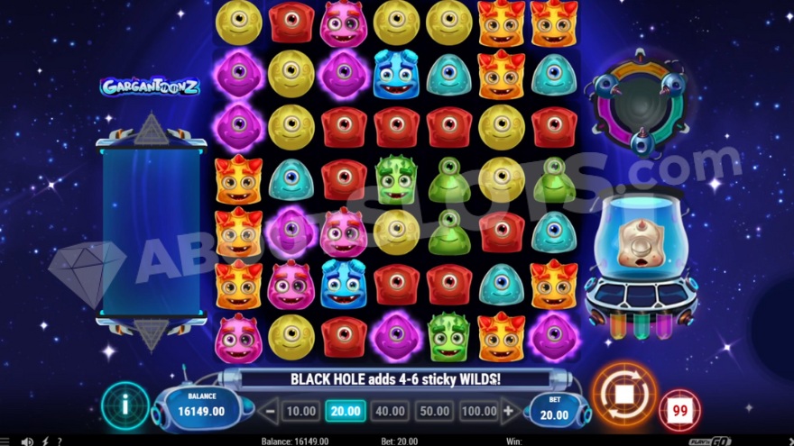 Screenshot of the main Gargantoonz gameplay screen