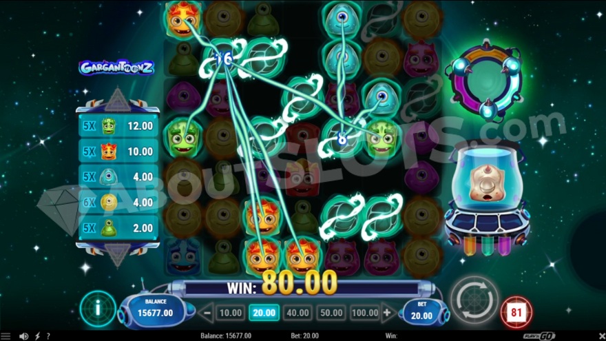 Screenshot of Gamma-Ray Burst feature activation