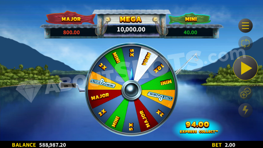 Fishing Float of Cash special symbols display showing Wild and Bonus symbols