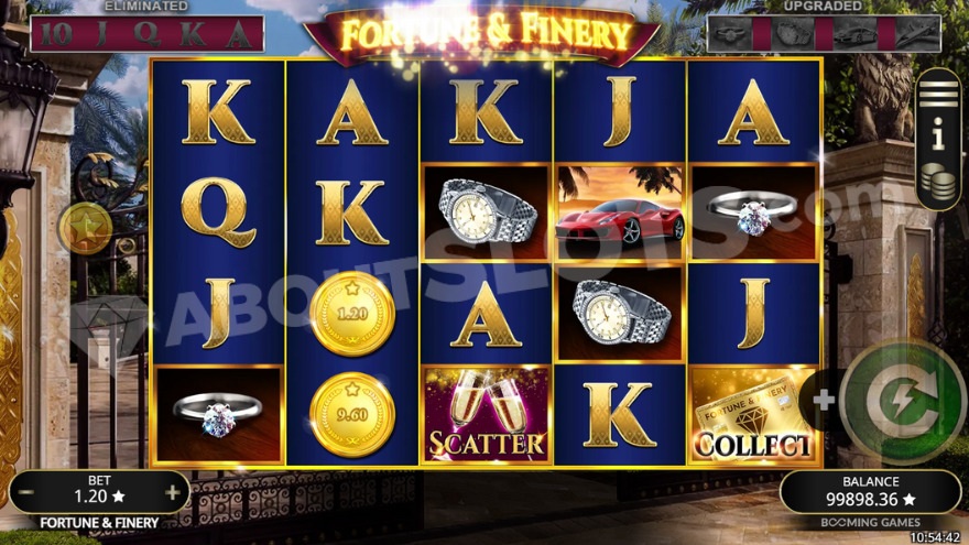 Cash Collection feature showing removed and enhanced symbols above the main reels.