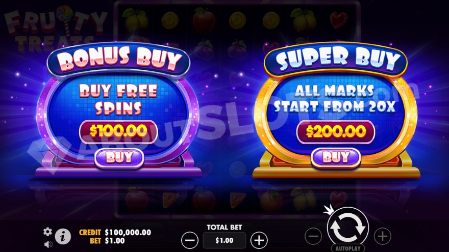Feature buy option with two choices available for selection.