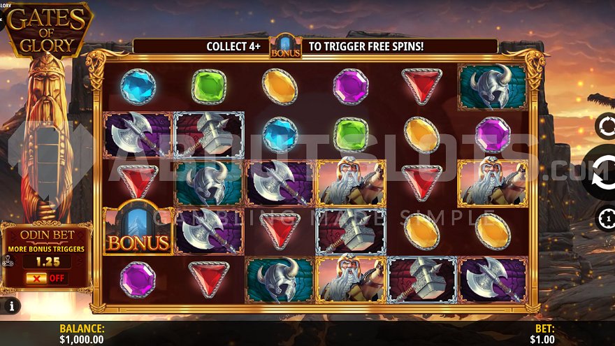 Norse mythology themed slot game with Odin character