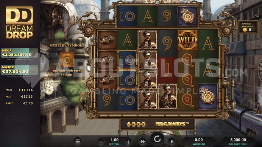 Base game with steampunk city in the background