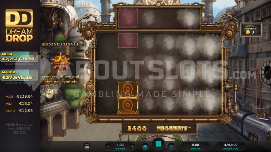 Base game with activated bomb symbols