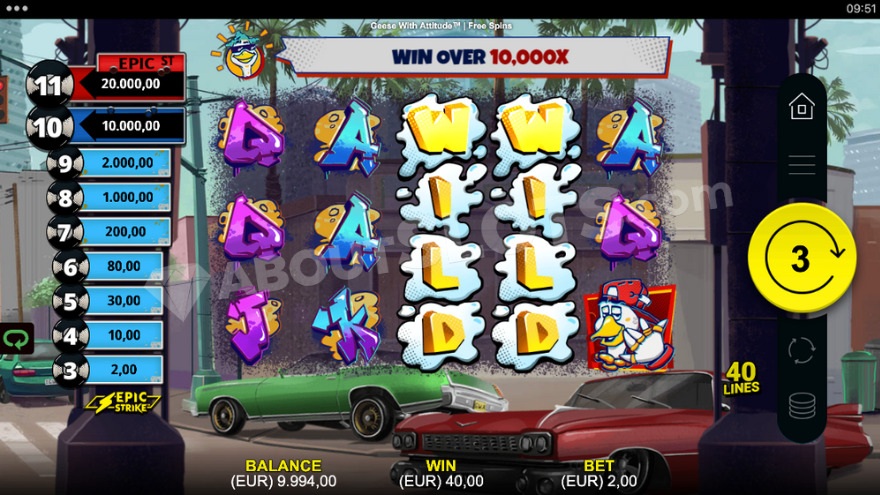Famous W.I.L.D feature with expanding wild symbols in Geese With Attitude slot