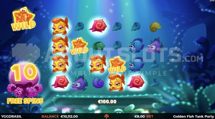 Screenshot of Wild Free Spins feature