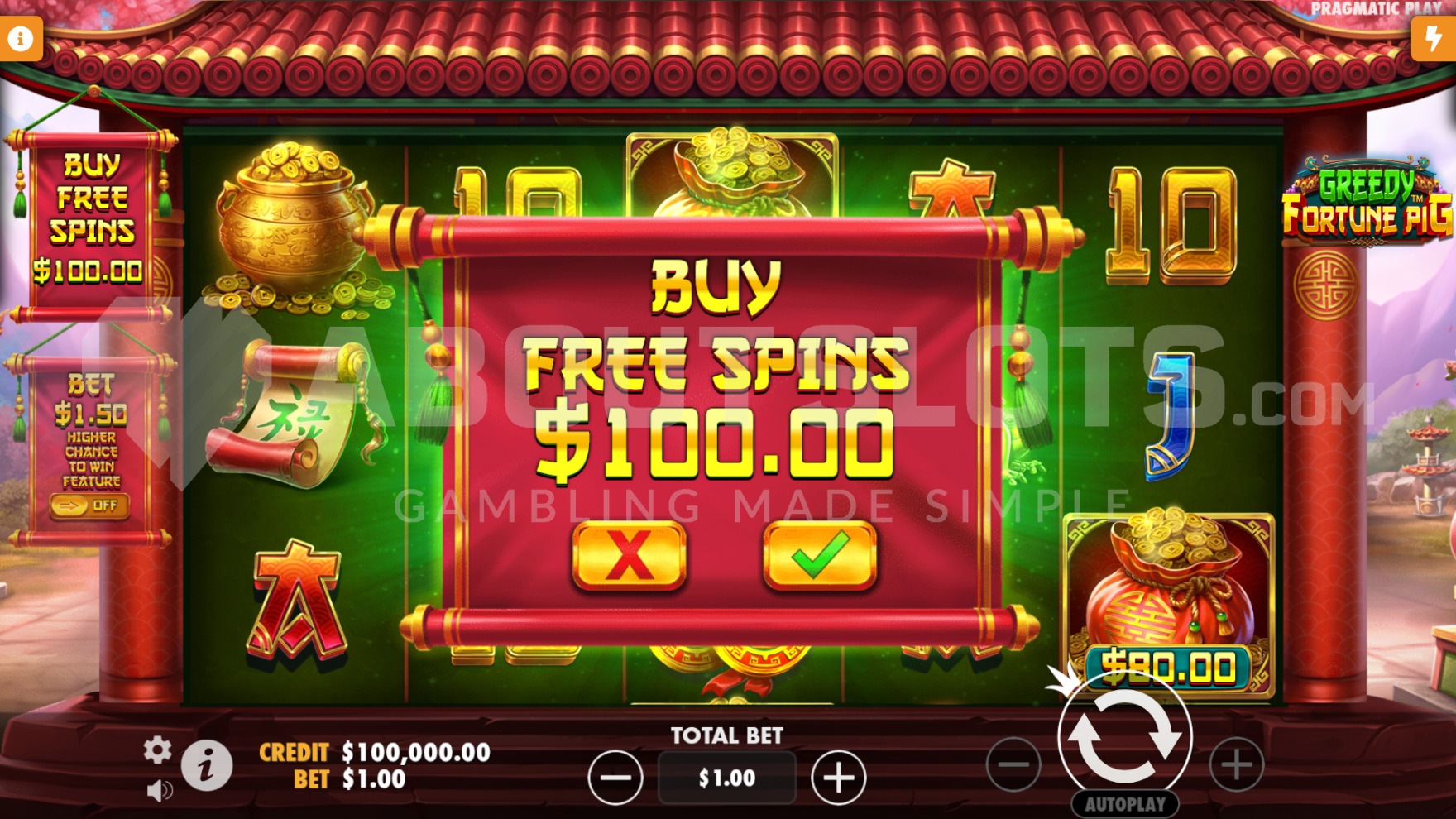 Feature buy sign located in front of the game field