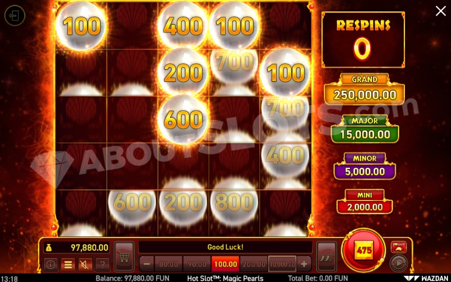 Special symbols and features in Hot Slot: Magic Pearls game