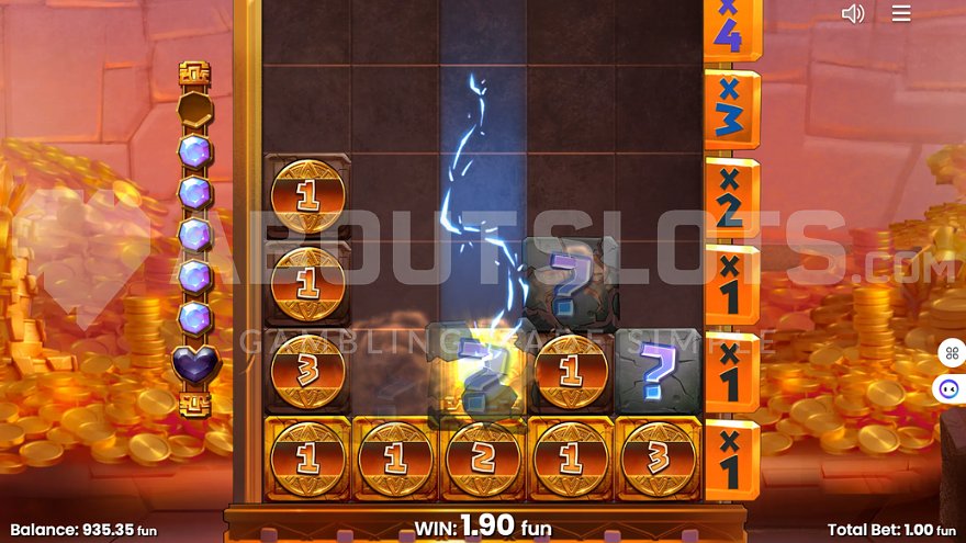 The Free Drops bonus feature in Jaguar Drop slot showing coin symbols