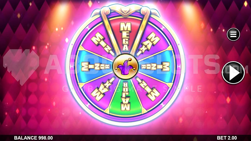 Bonus wheel with jackpot segments in Joker Cash Uncovered