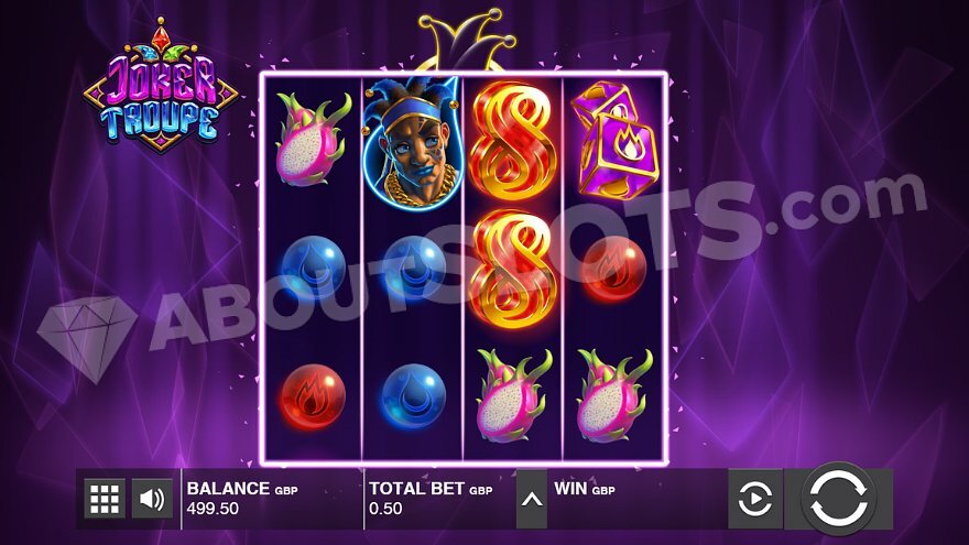 Joker Troupe slot main game screen