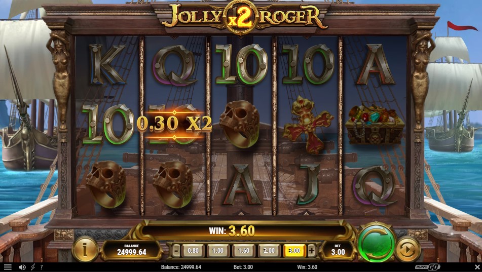 Jolly Roger 2 slot gameplay
