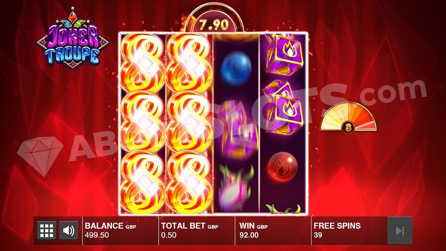 Joker Troupe slot scatter symbols