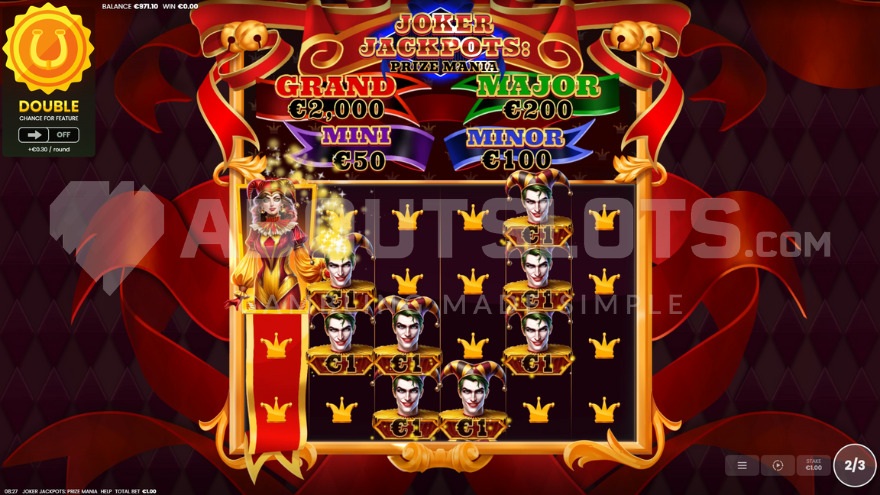 Joker Queen Symbol on the first reel during free spins feature